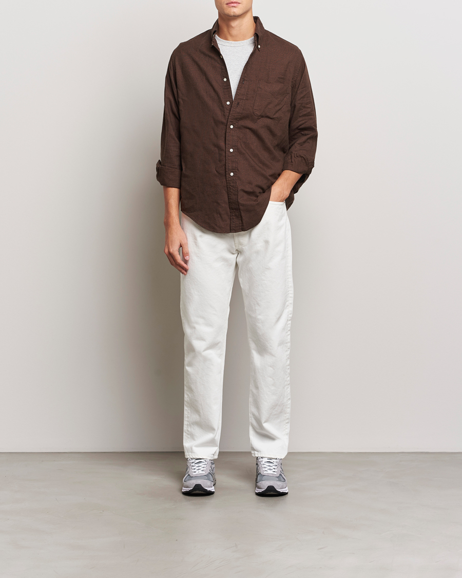 Herr | Byxor | orSlow | Straight Fit 105 Selvedge Jeans White