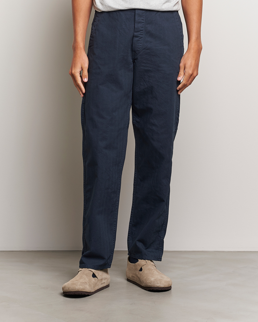 Herr | Byxor | orSlow | French Work Pants Navy
