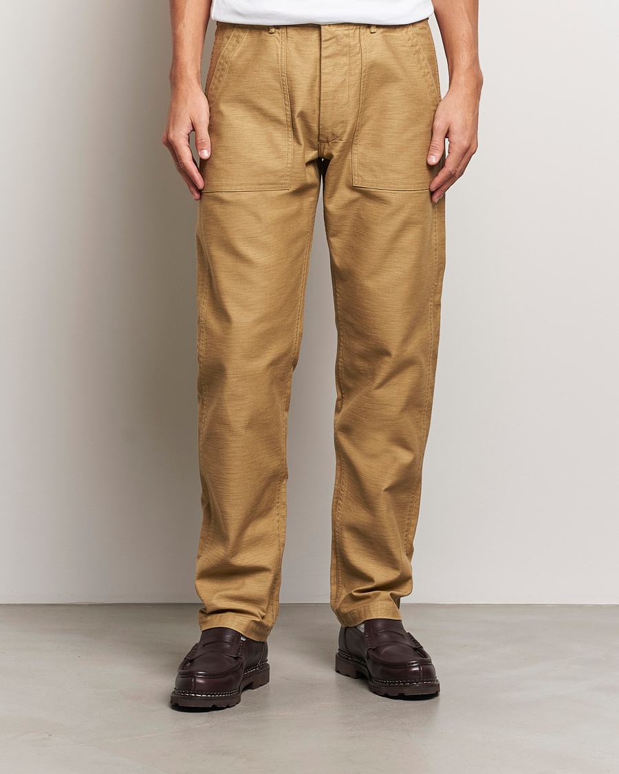 Herr | Byxor | orSlow | Slim Fit Original Sateen Fatigue Pants Khaki