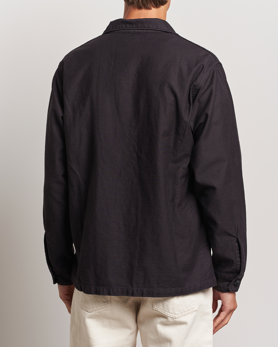 Herr | Skjortor | orSlow | Cotton Sateen US Army Overshirt Black