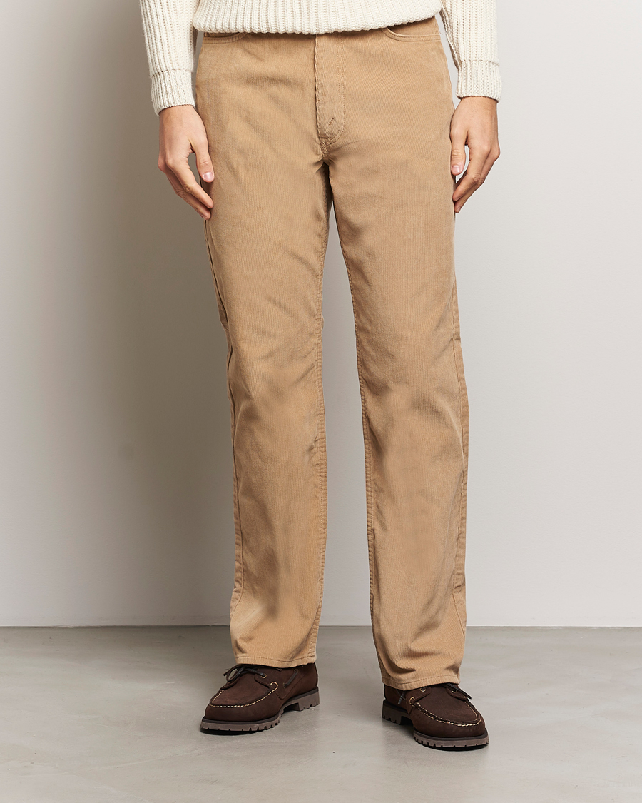 Herr | Byxor | orSlow | Shoe Cut Corduroy Pants Beige