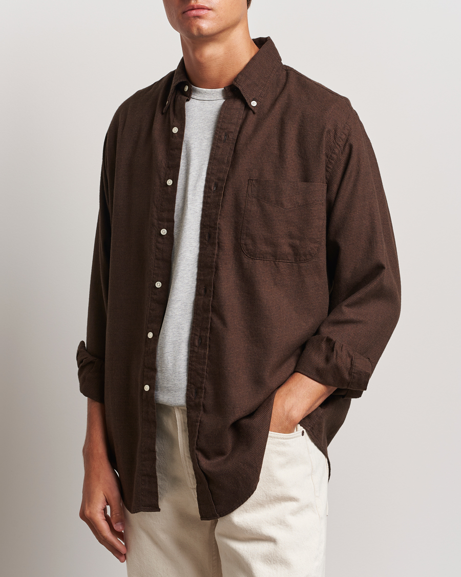 Herr | Skjortor | orSlow | Button Down Shirt Burgundy