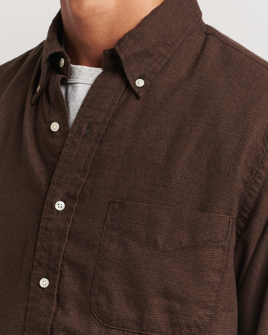 Herr | Skjortor | orSlow | Button Down Shirt Burgundy