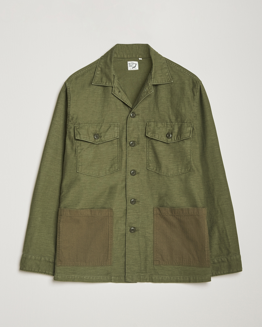 Herr | Skjortor | orSlow | 4 Pockets US Army Shirt Dark Olive
