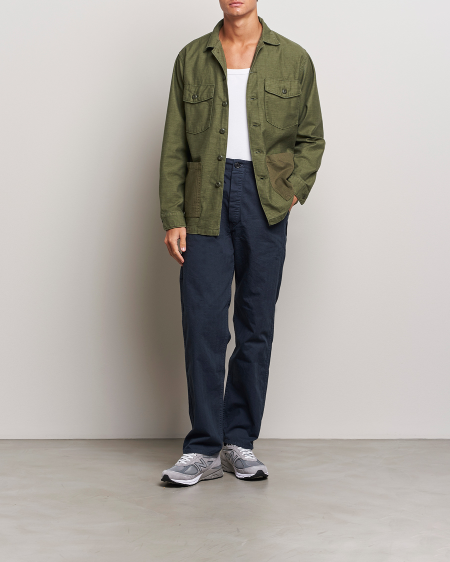 Herr | Skjortor | orSlow | 4 Pockets US Army Shirt Dark Olive