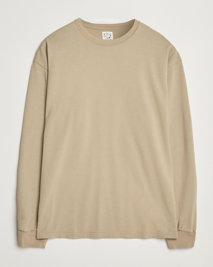 Herr | T-Shirts | orSlow | Relax Fit Long Sleeve T-Shirt Olive Drab