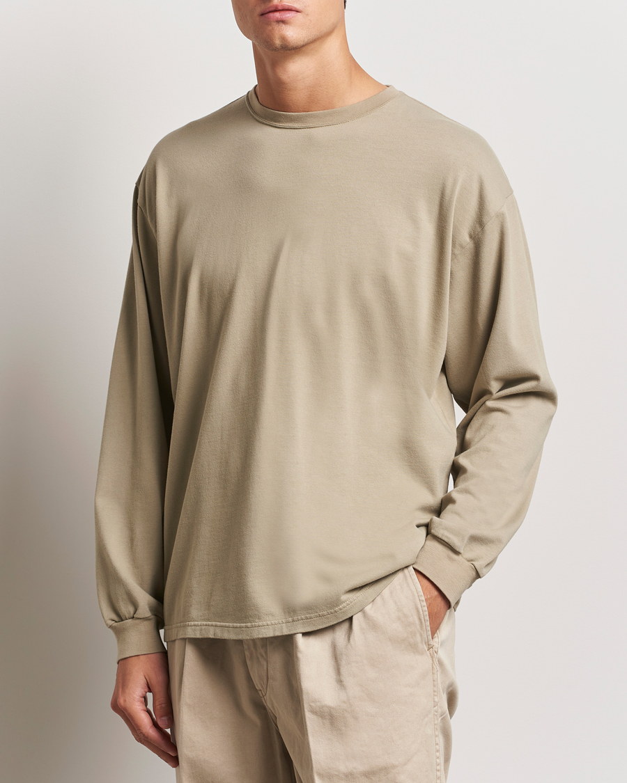 Herr | T-Shirts | orSlow | Relax Fit Long Sleeve T-Shirt Olive Drab
