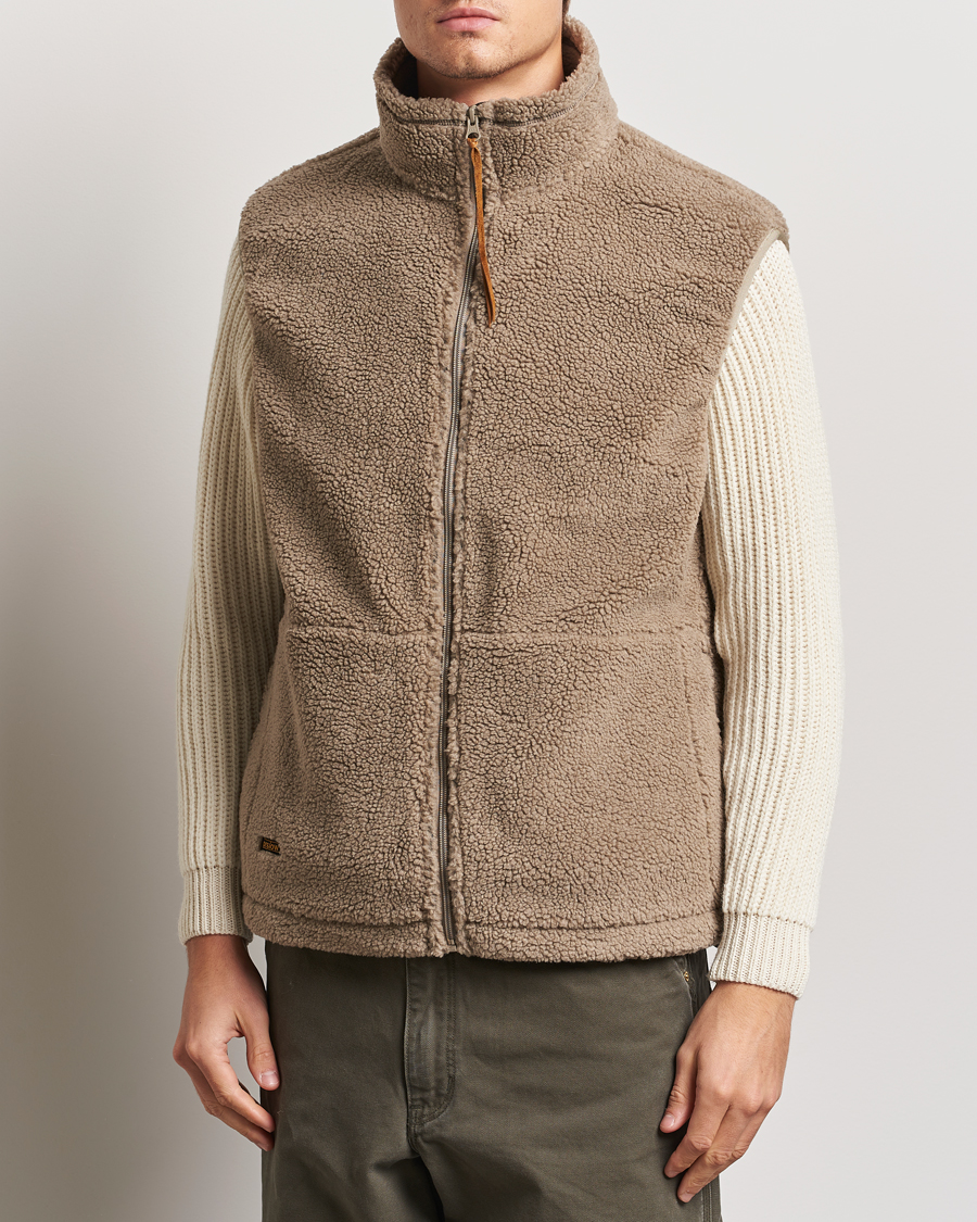 Herr | Jackor | orSlow | Boa Fleece Vest Graige