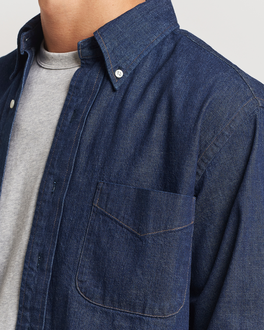 Herr | Skjortor | orSlow | Denim Button Down Shirt One Wash