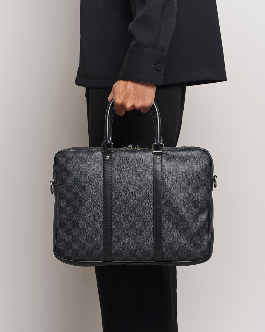Herr | Louis Vuitton Pre-Owned Porte-Documents Voyage Briefcase Damier Graphite | Louis Vuitton Pre-Owned | Porte-Documents Voyage Briefcase Damier Graphite