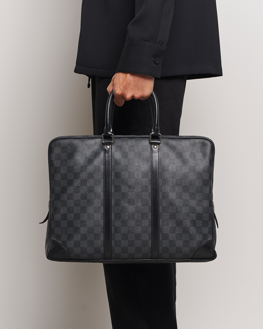 Herr | Louis Vuitton Pre-Owned Porte-Documents Voyage Briefcase Damier Graphite | Louis Vuitton Pre-Owned | Porte-Documents Voyage Briefcase Damier Graphite