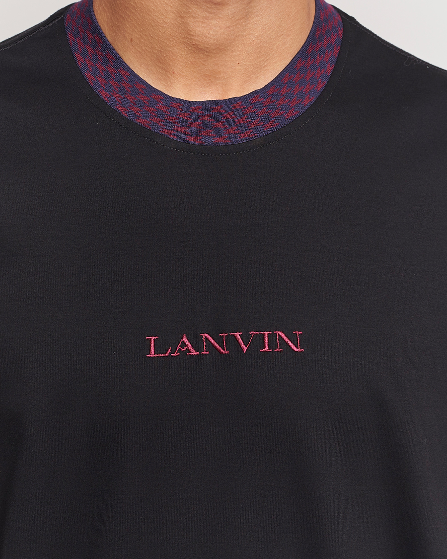 Herr | T-Shirts | Lanvin | Curb Detail Logo T-Shirt Black