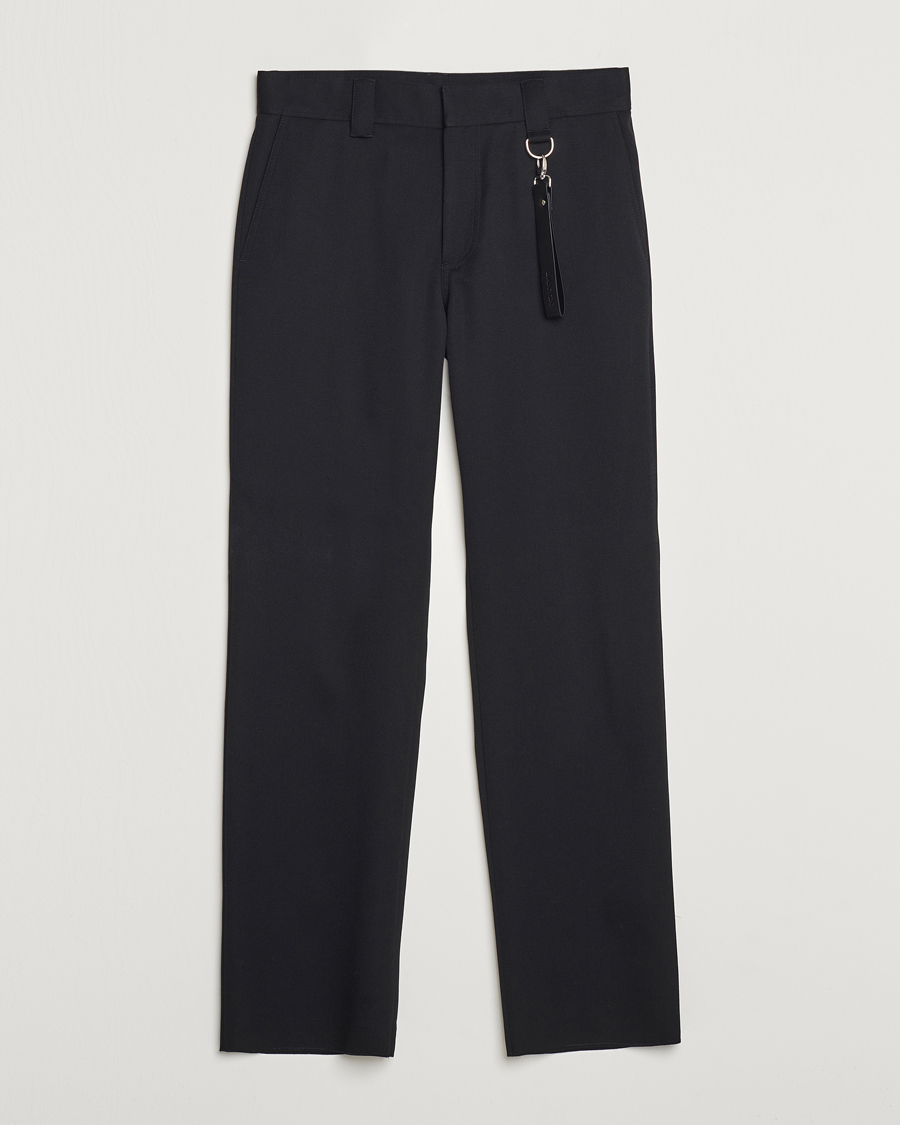 Herr | Byxor | Lanvin | Casual Straight Wool Trousers Black
