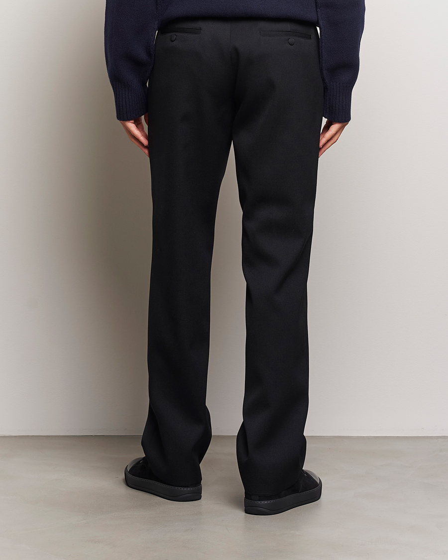 Herr | Byxor | Lanvin | Casual Straight Wool Trousers Black