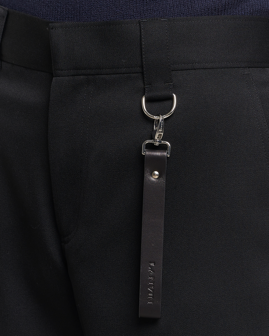 Herr | Byxor | Lanvin | Casual Straight Wool Trousers Black