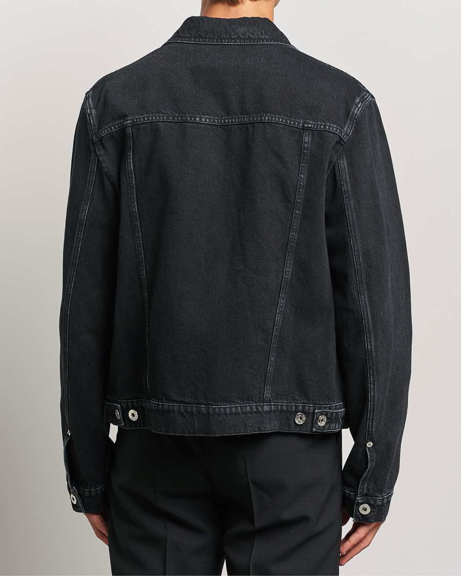 Herr | Jackor | Lanvin | Leather Pocket Denim Jacket Black