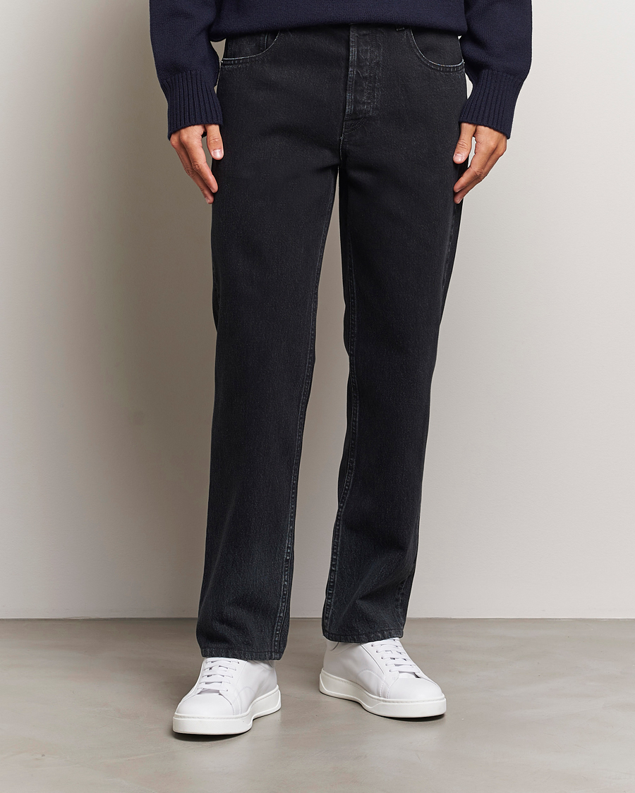 Herr | Jeans | Lanvin | Leather Pocket Denim Pants Black