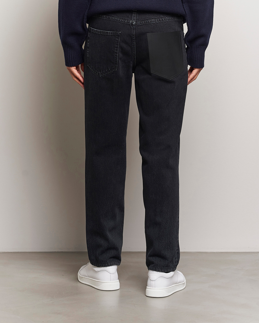 Herr | Jeans | Lanvin | Leather Pocket Denim Pants Black