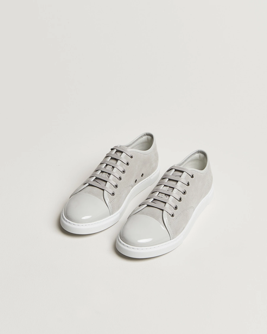 Herr | Gifts for Her | Lanvin | Womens Patent Cap Toe Sneaker Powder Gray