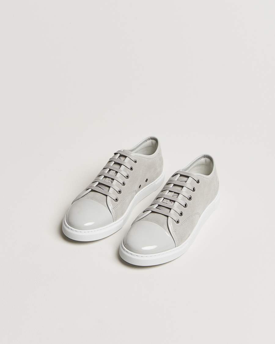 Herr | Lanvin Womens Patent Cap Toe Sneaker Powder Gray | Lanvin | Womens Patent Cap Toe Sneaker Powder Gray