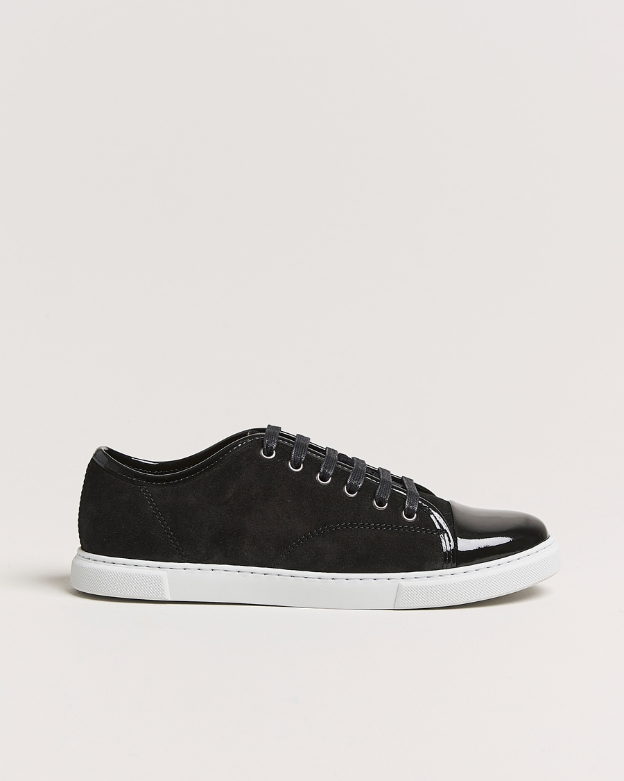 Herr | Lanvin Womens Patent Cap Toe Sneaker Black | Lanvin | Womens Patent Cap Toe Sneaker Black