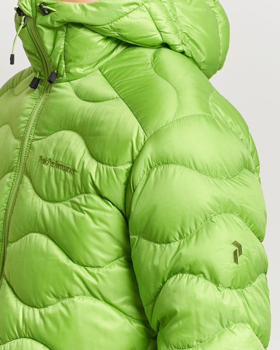Herr | Jackor | Peak Performance | Helium Down Hooded Jacket Stand Out Green