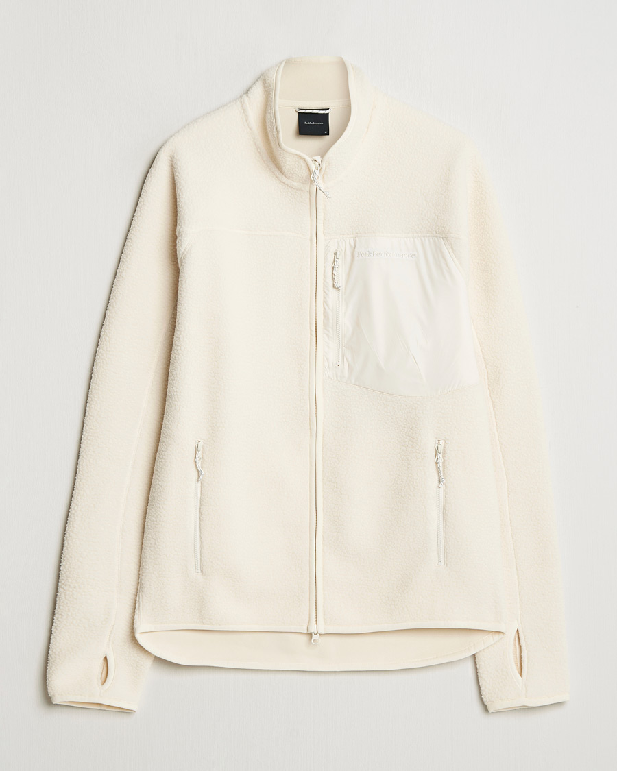 Herr | Tröjor | Peak Performance | Pile Full Zip Vintage White