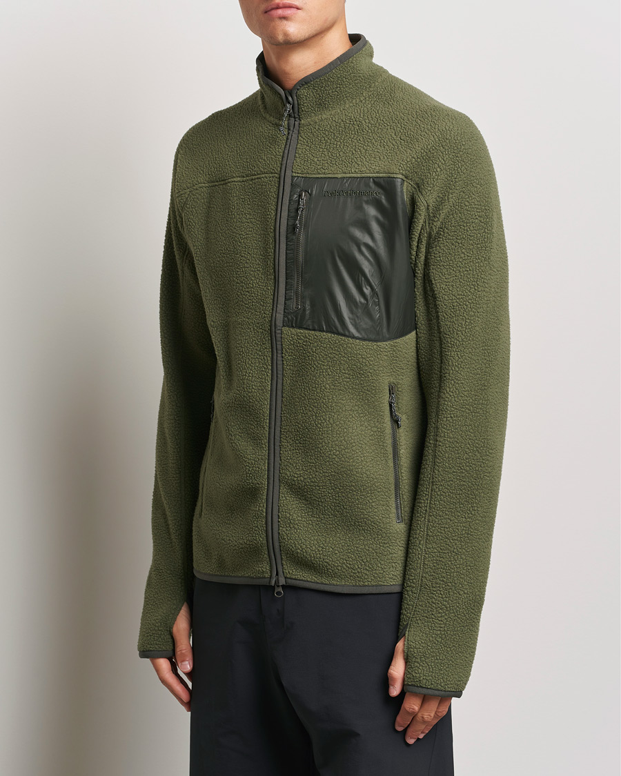 Herr | Tröjor | Peak Performance | Pile Full Zip Pine Needle