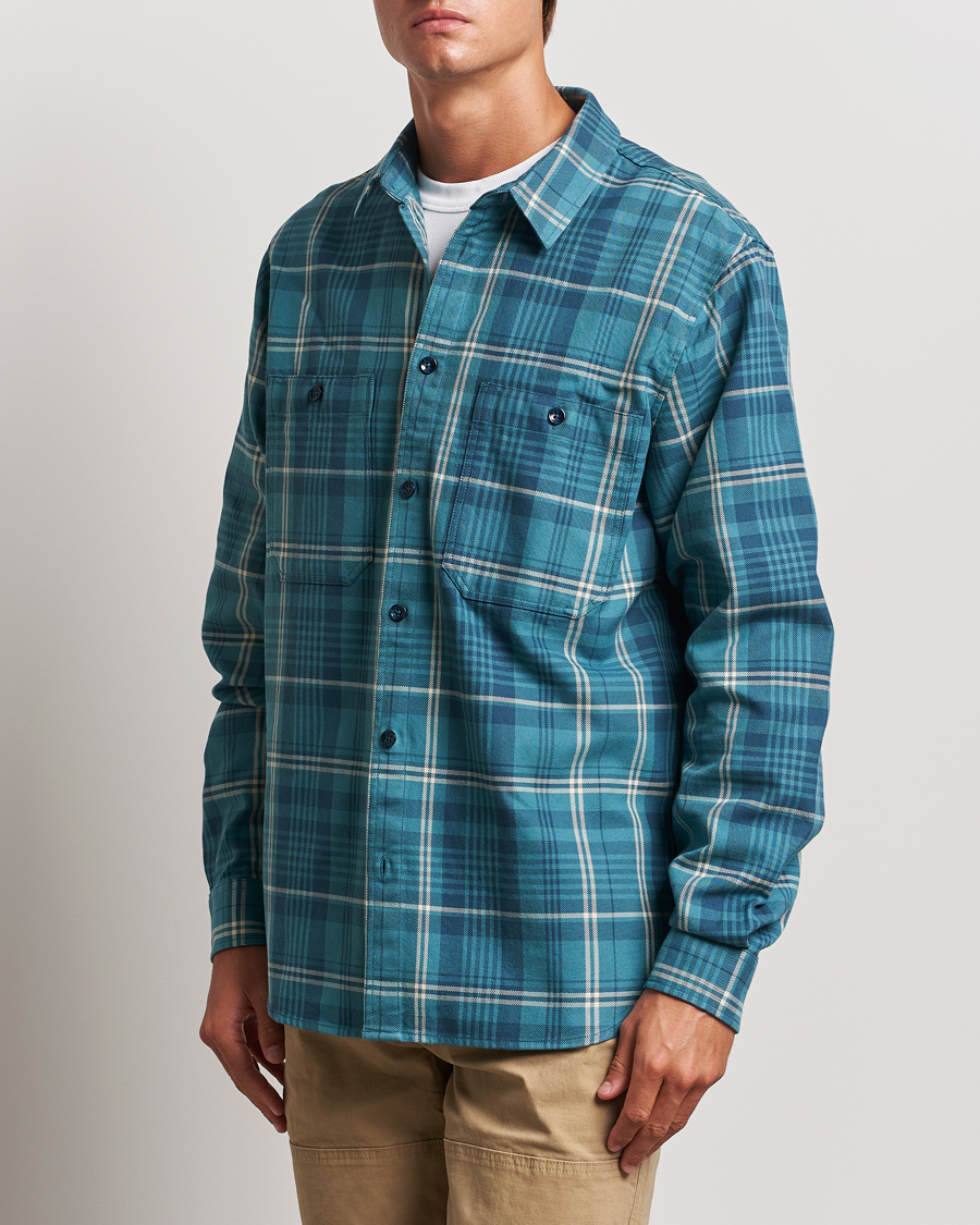 Herr | Skjortor | Peak Performance | Heavy Flannel Cotton Shirt Checked Blue