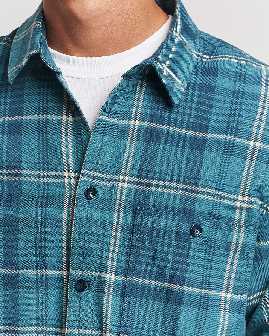 Herr | Skjortor | Peak Performance | Heavy Flannel Cotton Shirt Checked Blue