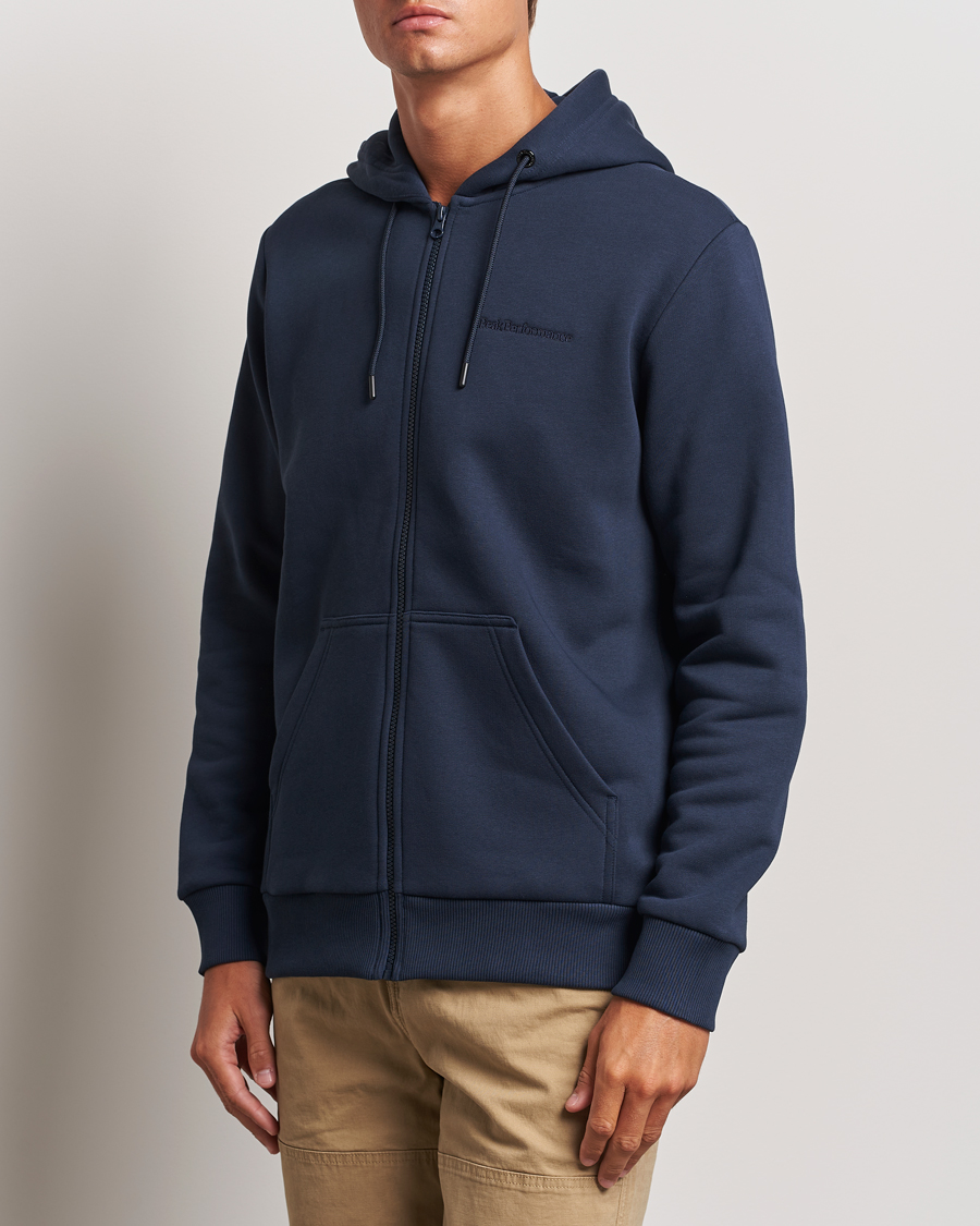 Herr | Tröjor | Peak Performance | Original Full Zip Hoodie Blue Shadow