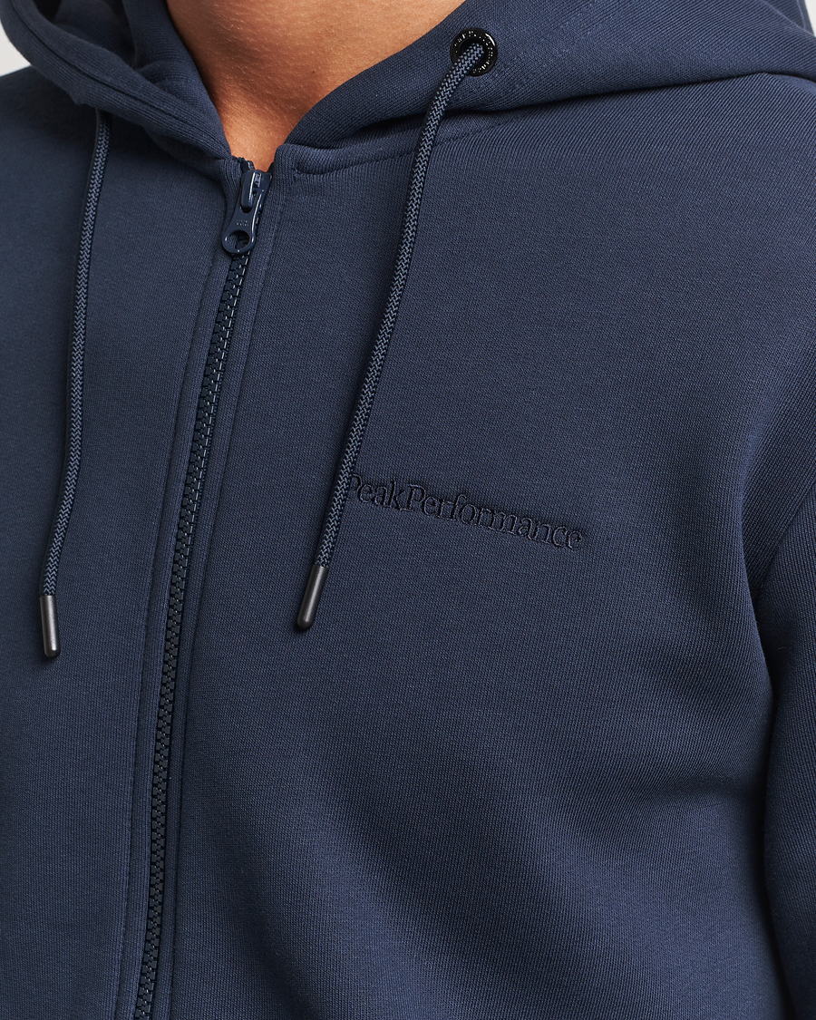 Herr | Tröjor | Peak Performance | Original Full Zip Hoodie Blue Shadow