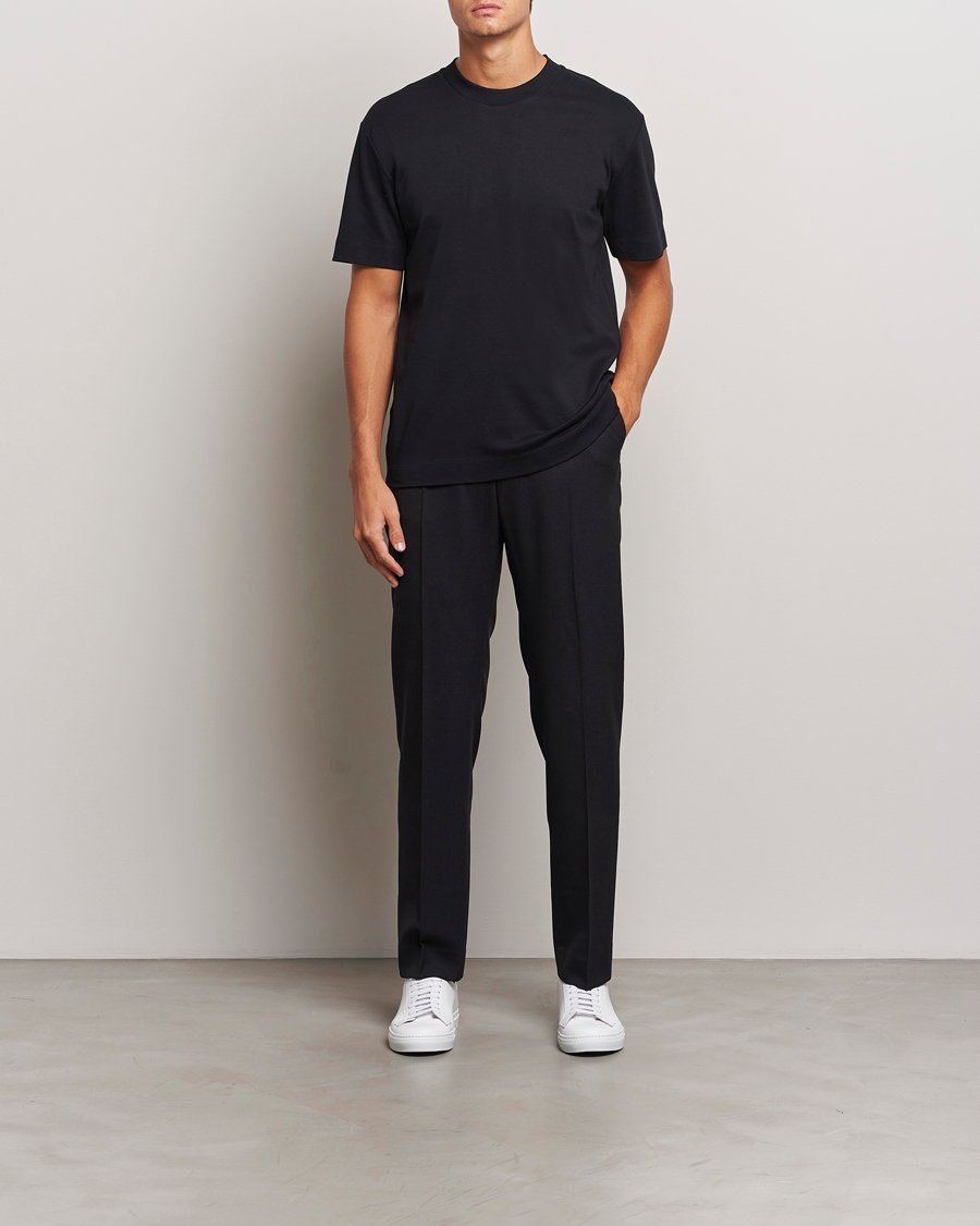 Herr | T-Shirts | Sunspel | Heavy Weight Supima Cotton T-Shirt Black
