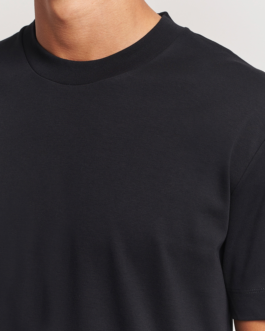 Herr | T-Shirts | Sunspel | Heavy Weight Supima Cotton T-Shirt Black