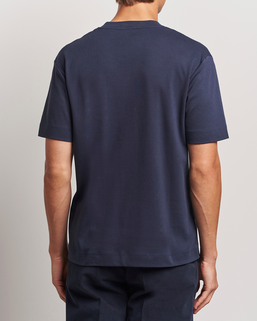Herr | T-Shirts | Sunspel | Heavy Weight Supima Cotton T-Shirt Navy