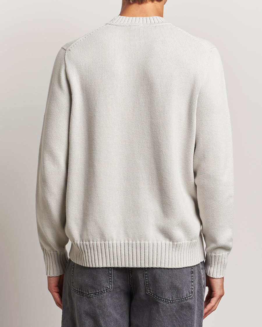 Herr | Tröjor | Sunspel | Mid Weight Cotton Crew Putty