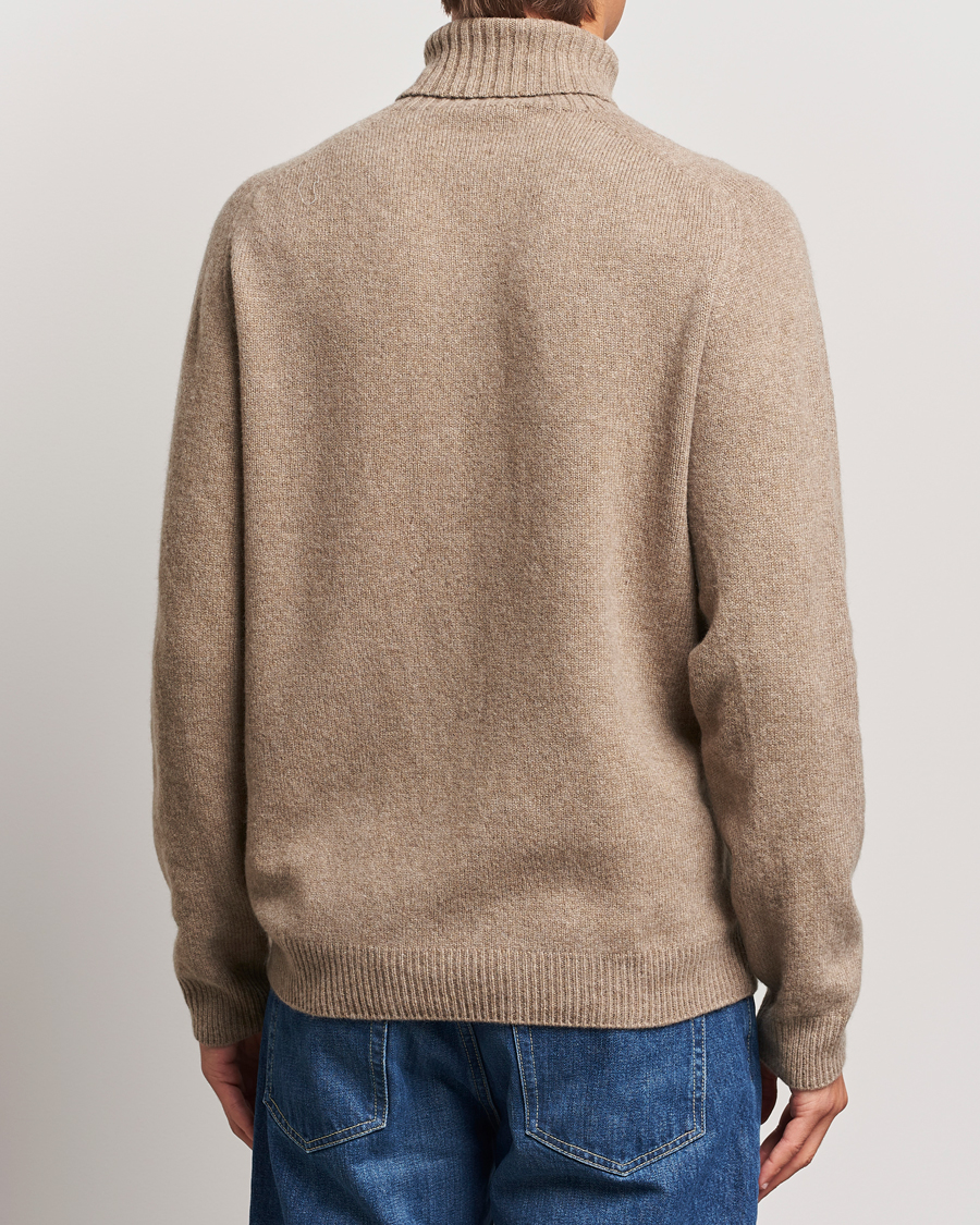 Herr | Tröjor | Sunspel | Lambswool Poloshirt Sandstone