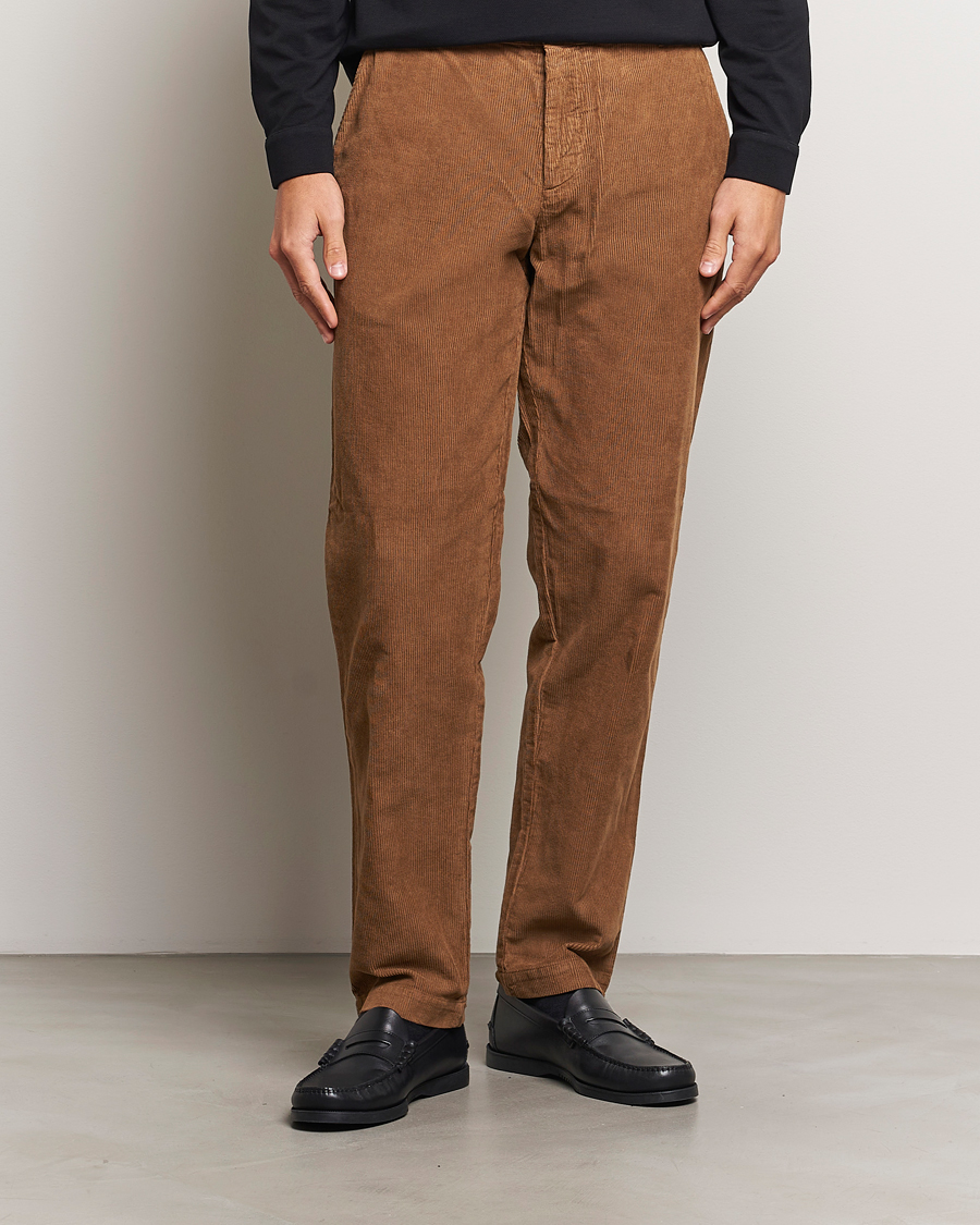 Herr | Byxor | Sunspel | Corduroy Chore Trousers Sandstone