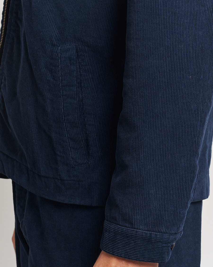 Herr | Jackor | Sunspel | Corduroy Harrington Jacket Navy