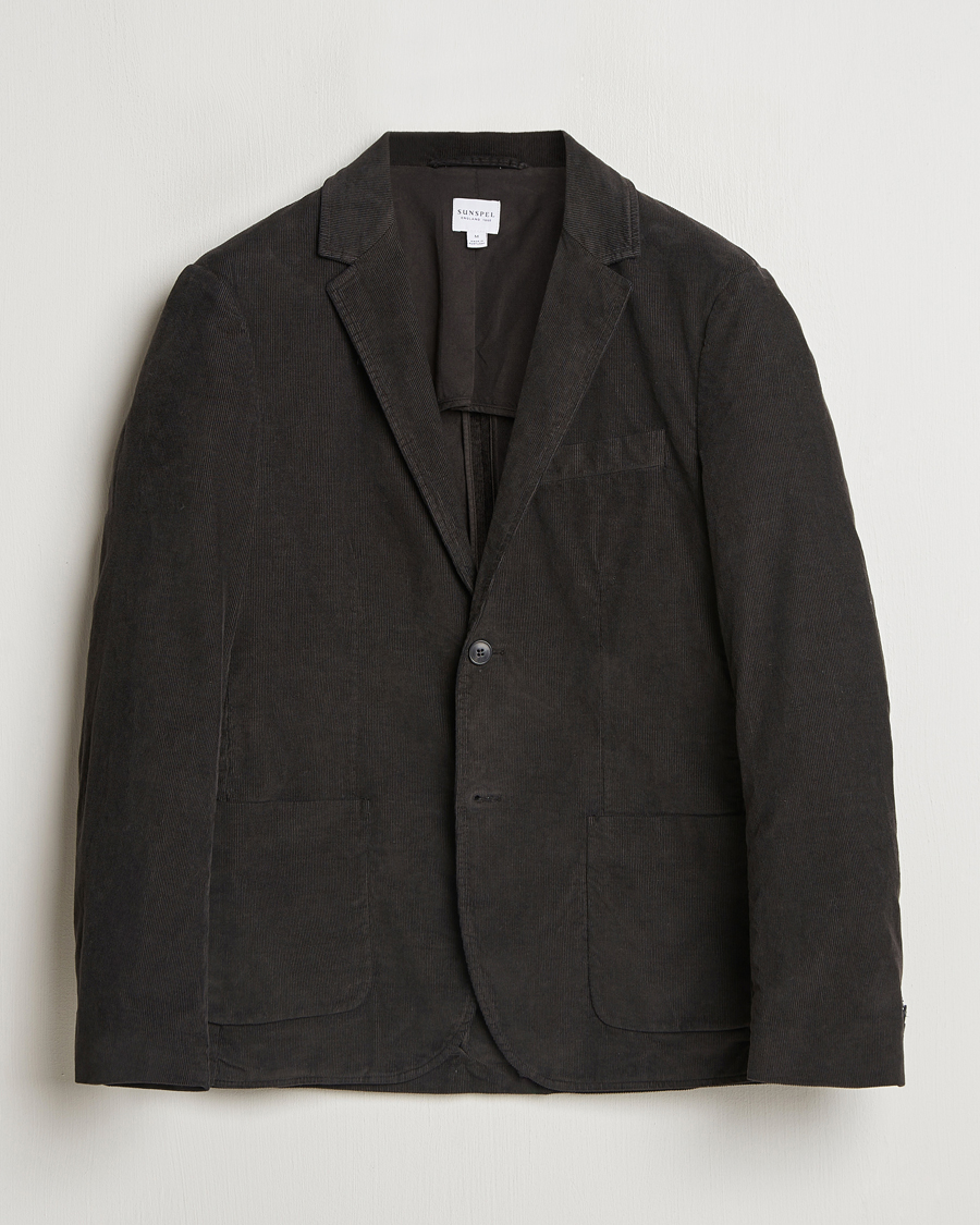 Herr | Kavajer | Sunspel | Relaxed Corduroy Blazer Coffee