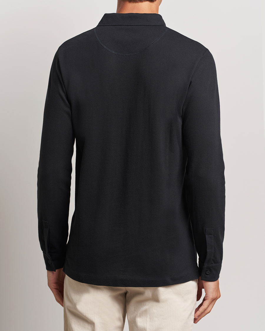 Herr | Tröjor | Sunspel | Riviera Long Sleeve Polo Black