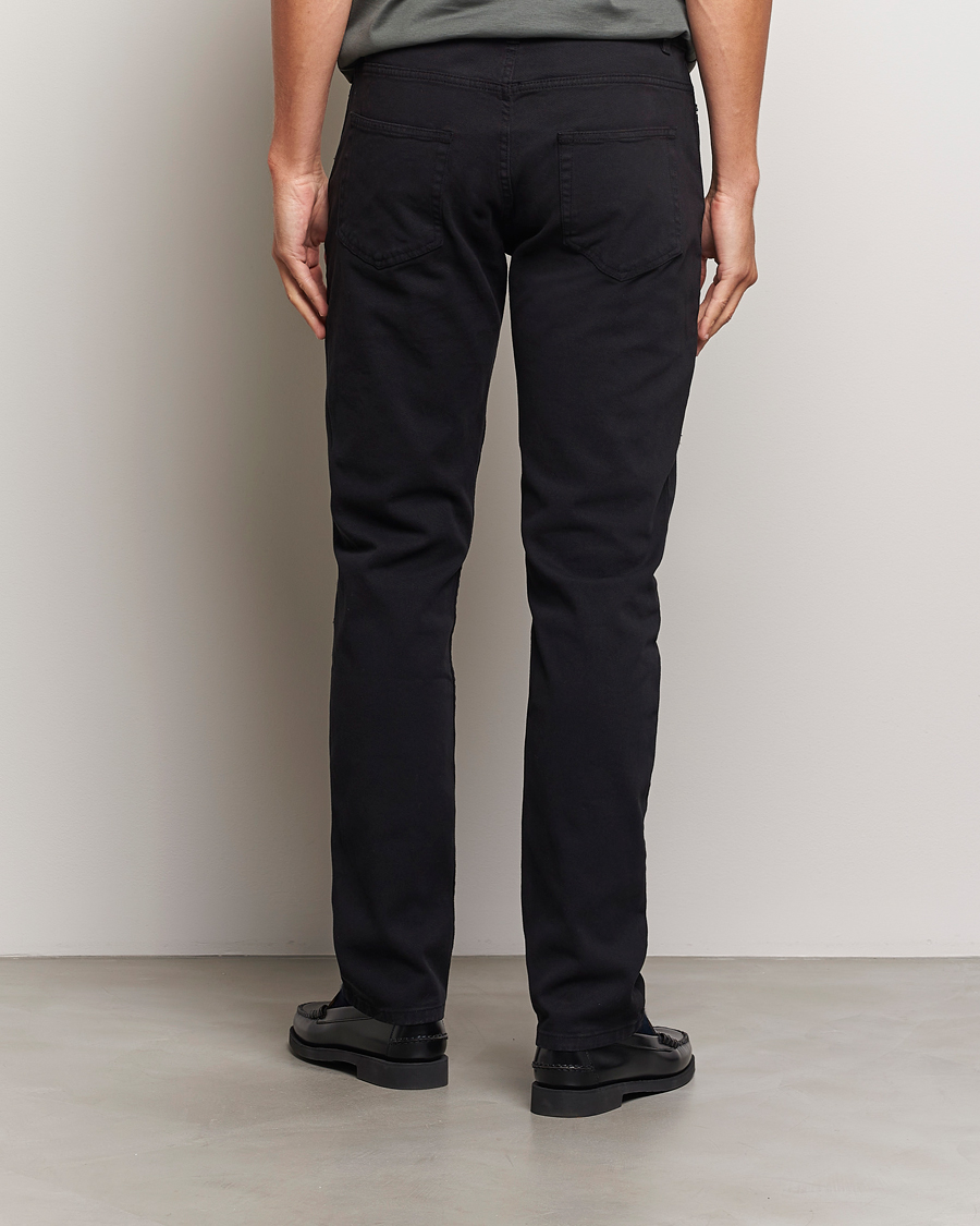 Herr | Byxor | Sunspel | Five Pocket Cotton Twill Trousers Black