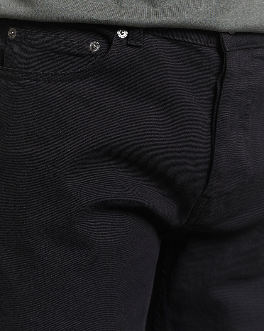 Herr | Byxor | Sunspel | Five Pocket Cotton Twill Trousers Black