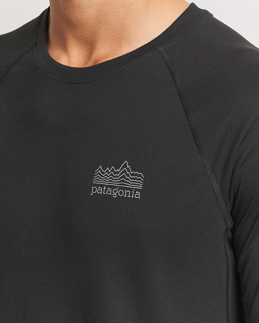 Herr | T-Shirts | Patagonia | Long Sleeve Cap Cool Trail Graphic Shirt Black