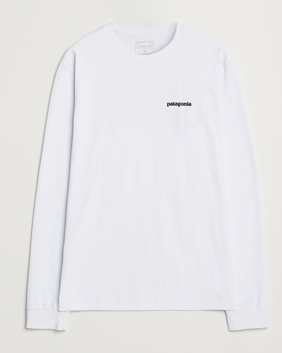 Herr | T-Shirts | Patagonia | P-6 Logo Responsibili LS T-Shirt White