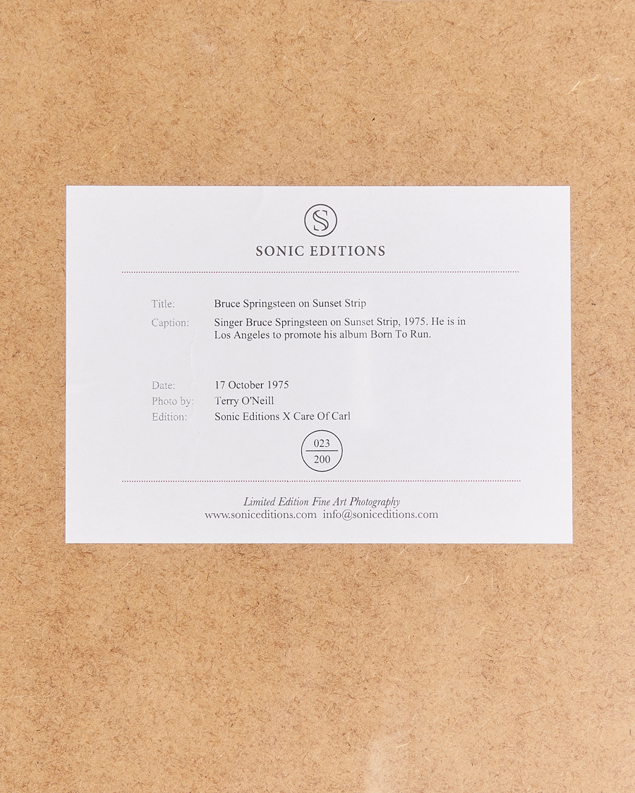 Herr | Tavlor | Sonic Editions | Framed Bruce Springsteen on Sunset Strip