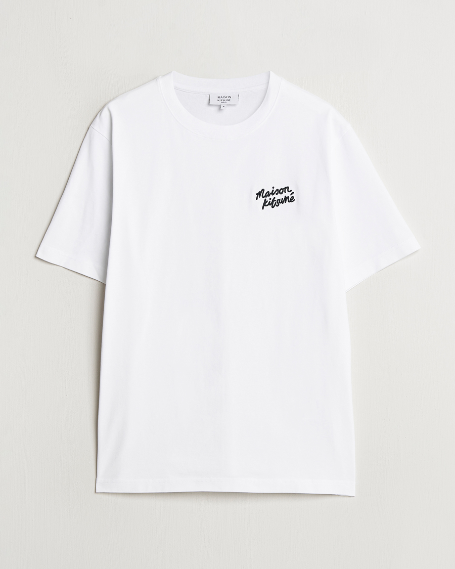 Herr | T-Shirts | Maison Kitsuné | Mini Handwriting T-shirt White