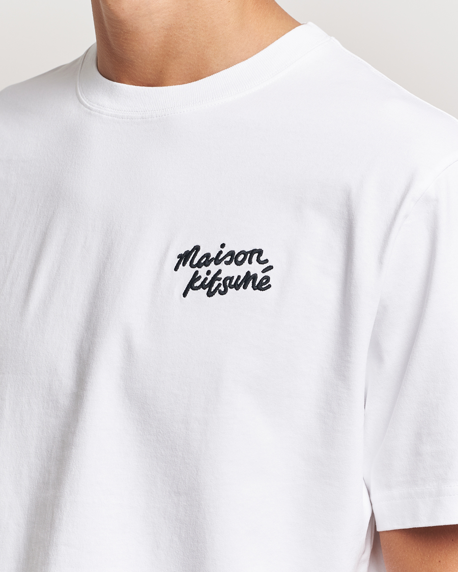 Herr | T-Shirts | Maison Kitsuné | Mini Handwriting T-shirt White