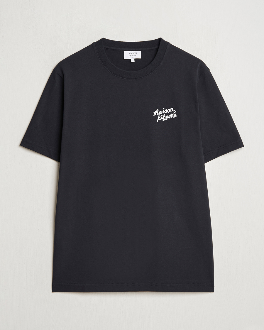 Herr | T-Shirts | Maison Kitsuné | Mini Handwriting T-shirt Black