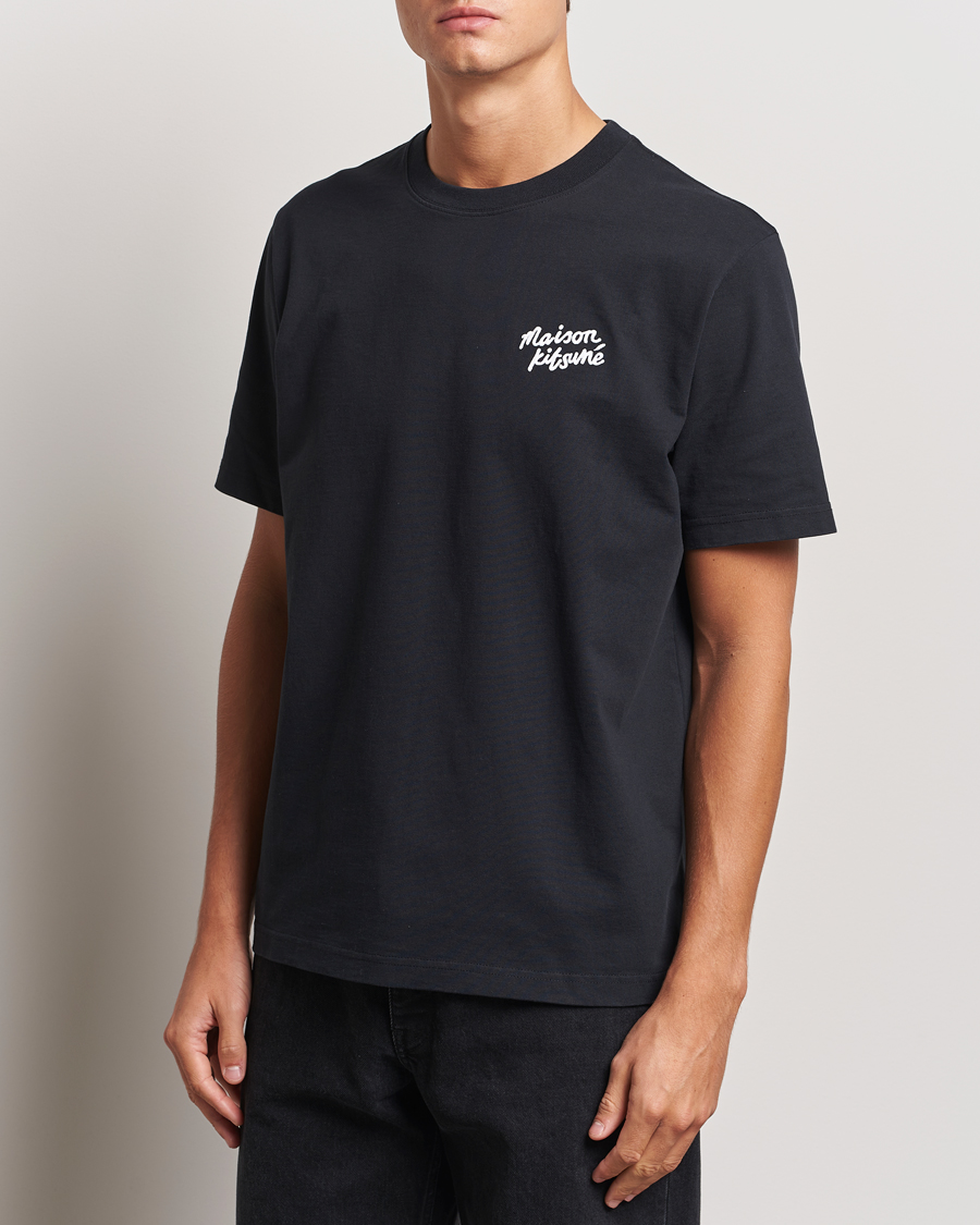 Herr | T-Shirts | Maison Kitsuné | Mini Handwriting T-shirt Black